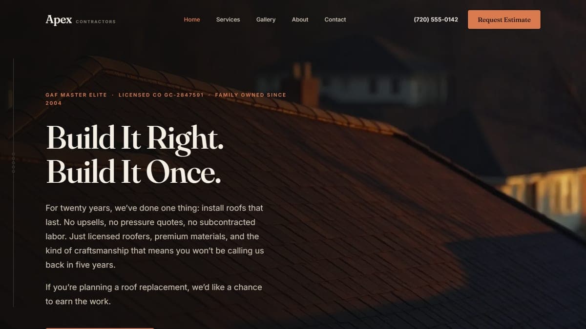 Apex Contractors – Web Application