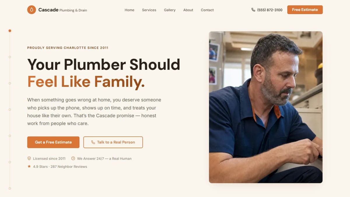 Cascade Plumbing & Drain – Web Application