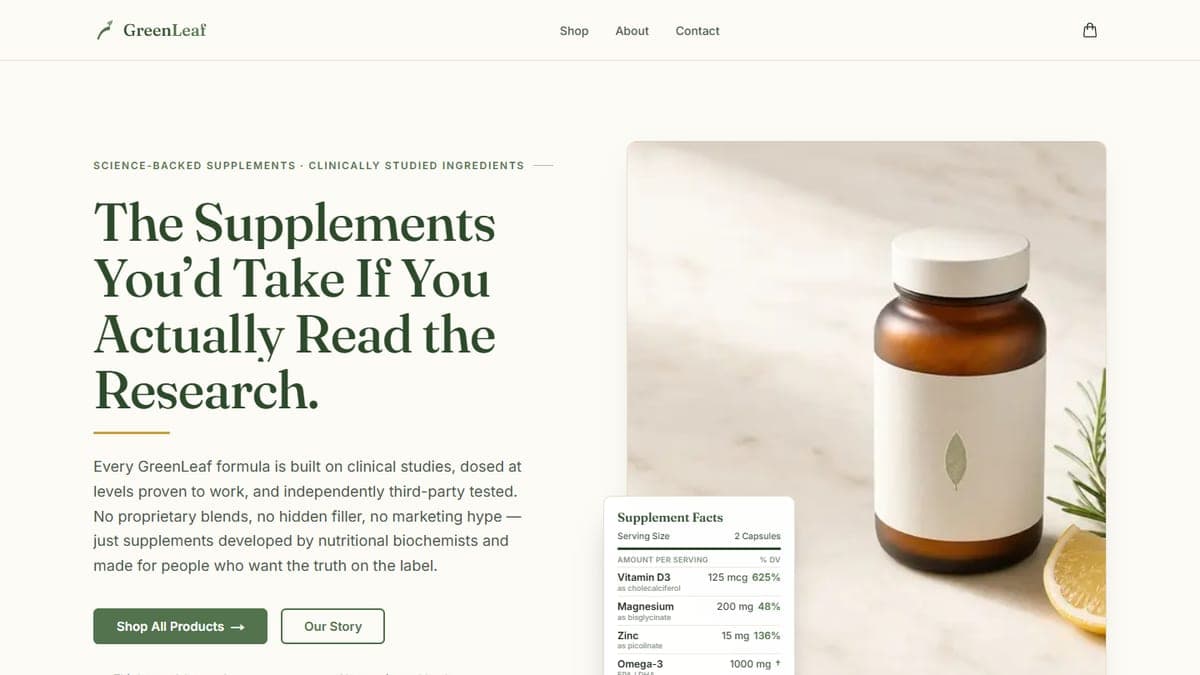 GreenLeaf Wellness – E-Commerce