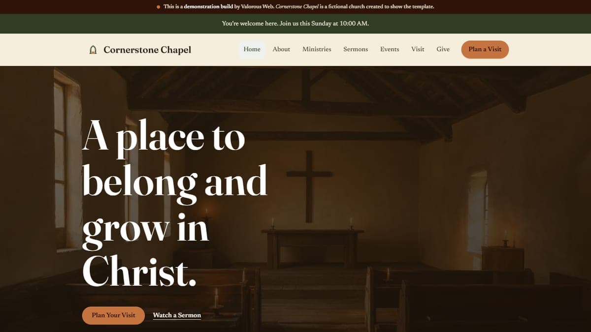 Cornerstone Chapel – Church Website